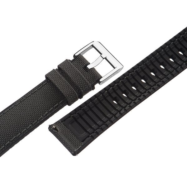 Hybrid-Uhrenband Max Endurance Sport 22mm dunkelgrau CORDURA/Silikon mit EASY-CLICK v. STAILER (Schließenanstoß 20 mm)