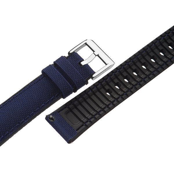 Hybrid-Uhrenband Max Endurance Sport 20mm dunkelblau CORDURA/Silikon mit EASY-CLICK v. STAILER (Schließenanstoß 18 mm)