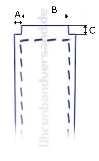 Uhrenarmband 20mm schwarz Silikon im Taucher-Style matt (Schließenanstoß 18 mm)