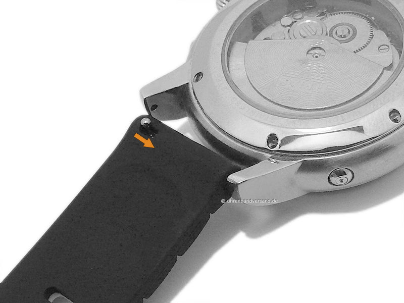 Uhrenband EASY-CLICK Destin 22mm schwarz/rot Silikon mit Schnellwechsel-Stegen für Sportuhren & Smartwatches