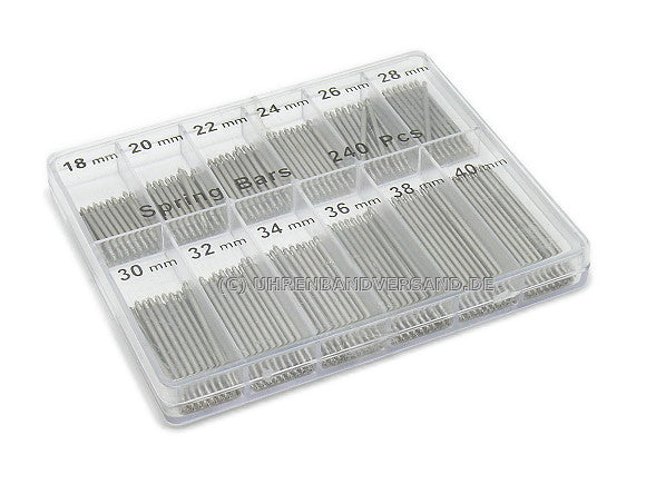 240tlg Federsteg-Sortiment 18-40mm Edelstahl Durchmesser 1,6mm Stegbreiten gerade