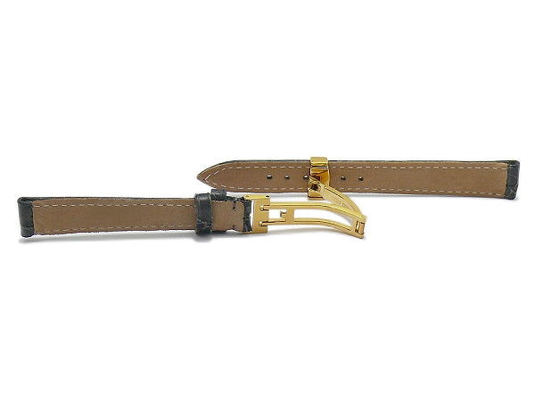 Kippfaltschließe (HeKFS-05) 12mm Edelstahl goldfarben poliert für Leder-Uhrenarmbänder & mehr