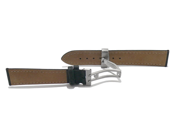 Kippfaltschließe (HeKFS-10) 22mm Edelstahl gebürstet für Leder-Uhrenarmbänder & mehr