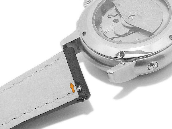 Meyhofer EASY-CLICK Uhrenarmband XS Prinsburg 22mm mittelbraun Leder vegetabil abgenäht (Schließenanstoß 20 mm)