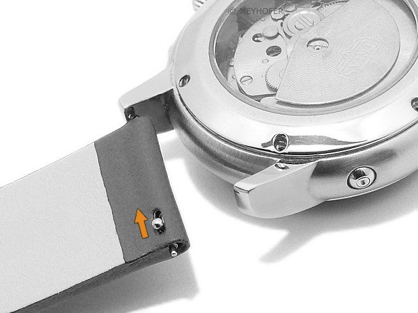 Meyhofer EASY-CLICK Uhrenarmband Grayton 22mm weiß aus Apfel-Fasern VEGAN seidenmatt (Schließenanstoß 22 mm)