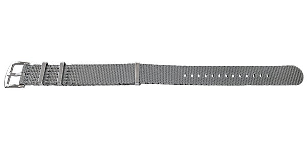 Uhrenarmband Vacaville 18mm grau Textil/Synthetik Durchzugsband im NATO-Style von MEYHOFER