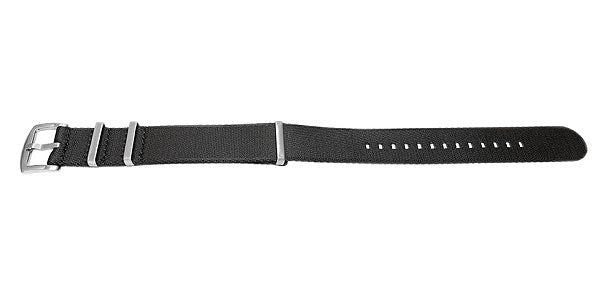 Uhrenarmband Vacaville 20mm schwarz Textil/Synthetik Durchzugsband im NATO-Style von MEYHOFER