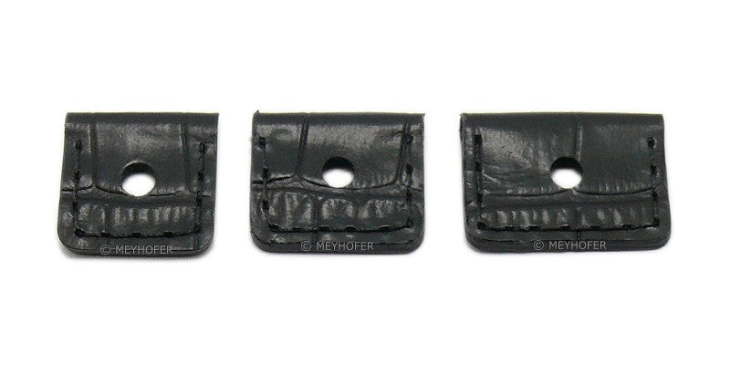 Uhrenarmband Aveiro 18-20-22-24mm Wechselanstoß schwarz Leder Alligator-Prägung Unterlagenband von MEYHOFER