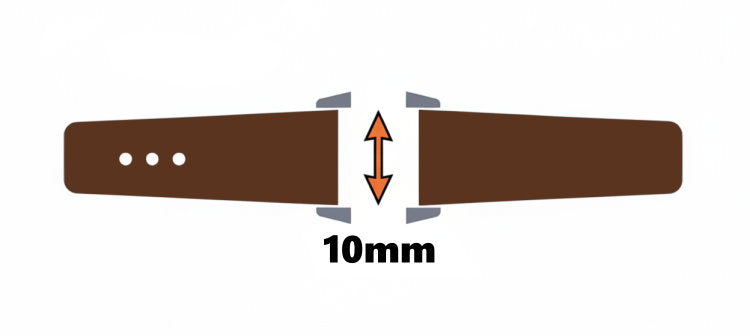 Alle Uhrenbaender in der Stegbreite 10mm