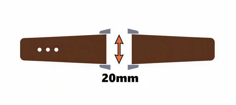 Alle Uhrenbaender in der Stegbreite 20mm