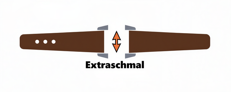 Alle Uhrenbaender in extraschmalen Stegbreiten