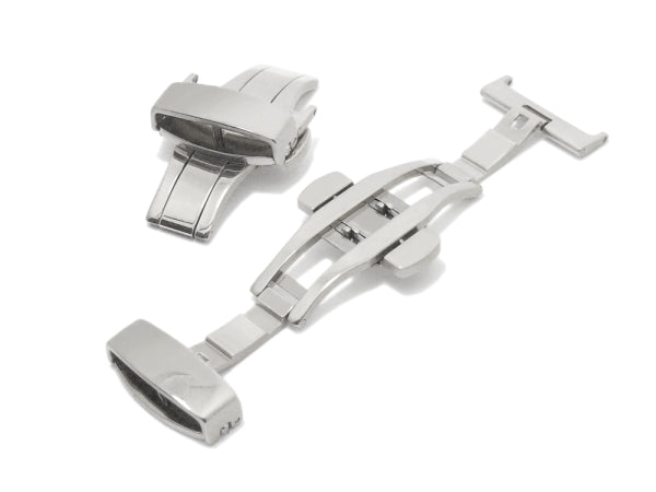 PREISTIPP: Butterfly-Faltschließe (AcBFS-00008) 20mm Edelstahl poliert mit seitlichen Drückern