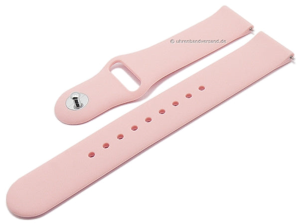 Uhrenarmband 20mm rosa Silikon glatt matt mit EASY-CLICK (Schließenbreite 20 mm)