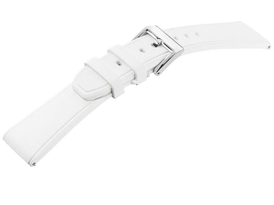 Uhrenarmband Rubber FKM 20mm weiß Kautschuk mit EASY-CLICK von STAILER (Schließenanstoß 18 mm)
