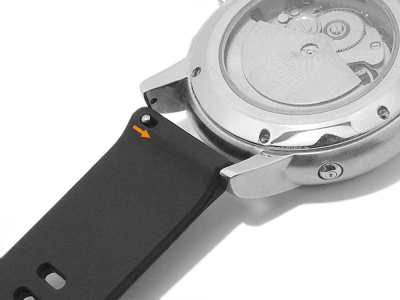 Uhrenarmband 20mm weiß Silikon mit Schnellwechsel-Federstegen für sportive Uhren & Smartwatches