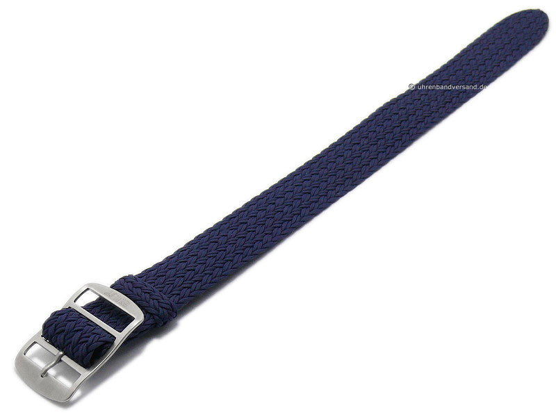 Uhrenarmband Atlantic 22mm dunkelblau Perlon/Textil sportives Design Durchzugsband von EULIT