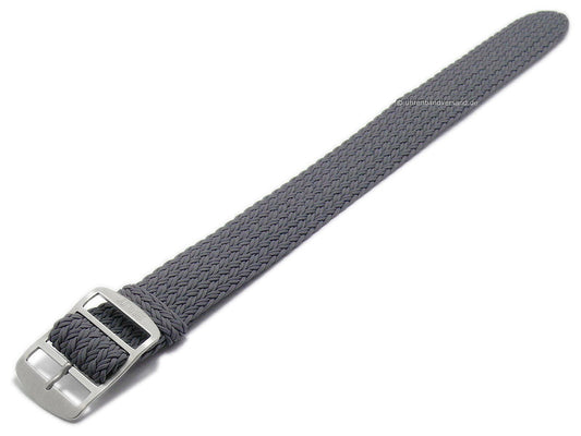 Uhrenarmband Atlantic 20mm grau Perlon/Textil sportives Design Durchzugsband von EULIT