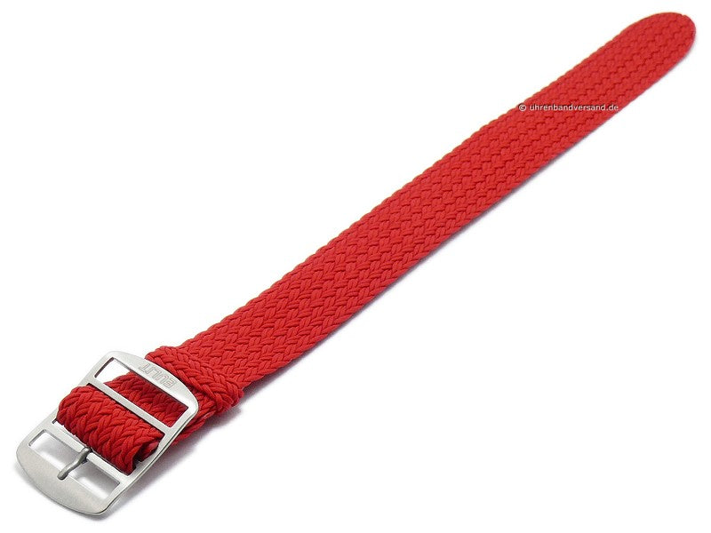 Uhrenarmband Atlantic 20mm rot Perlon/Textil sportives Design Durchzugsband von EULIT