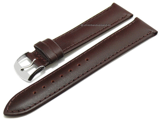 Uhrenarmband Kalb Resisto 16mm bordeaux Leder glatt abgenäht MADE IN GERMANY von BARINGTON (Schließenanstoß 14 mm)