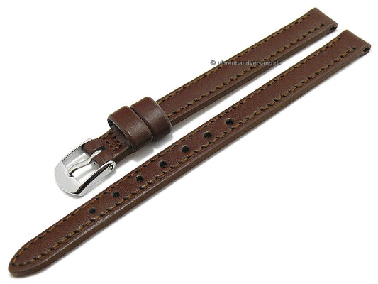 Uhrenarmband Kalb Resisto 08mm mittelbraun Leder glatt abgenäht MADE IN GERMANY von BARINGTON (Schließenanstoß 08 mm)