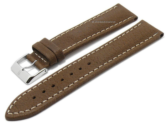 Uhrenarmband 20mm mittelbraun Barington Wasserbüffel (Schließenanstoß 18 mm)