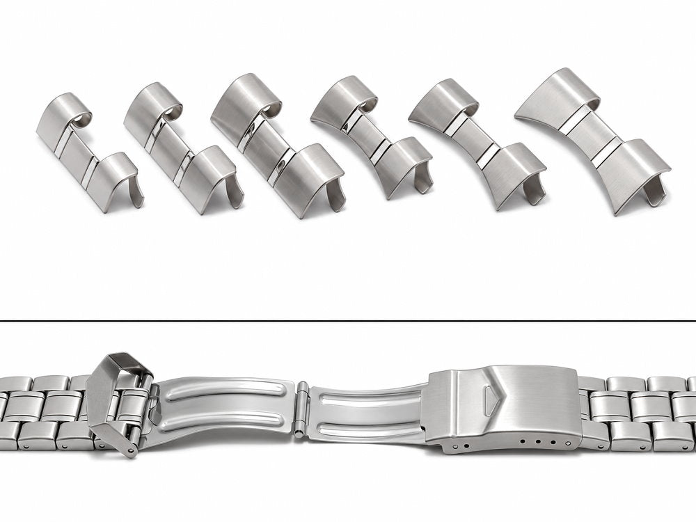 Edelstahl-Uhrenband von EULIT (Germany) mit Wechselanstössen 18mm - 20mm - 22mm