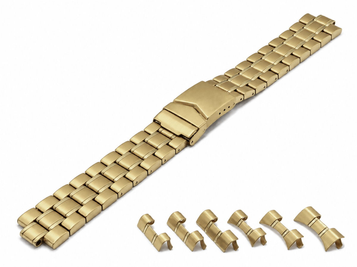 Uhrenarmband Edelstahl goldfarben 18-22mm von EULIT (Stalux)