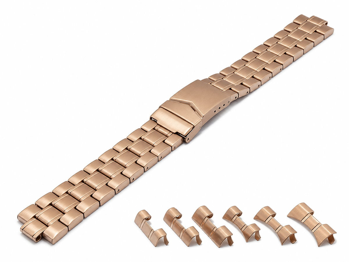 Uhrenarmband Edelstahl rosegoldfarben 18-22mm von EULIT (Stalux) 