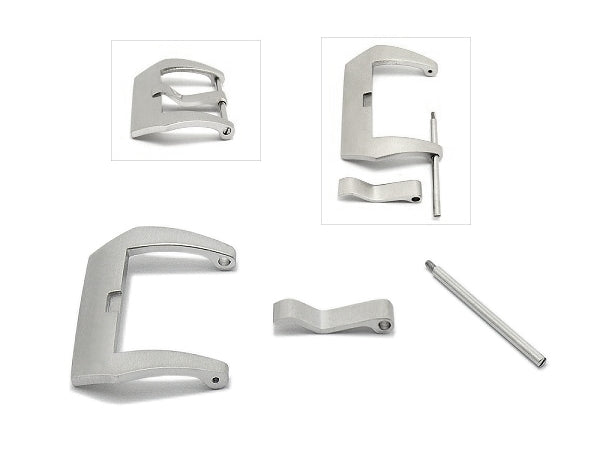 Breitdornschließe (HeBD-2017) passend für Panerai & mehr 22mm Edelstahl fein gebürstet