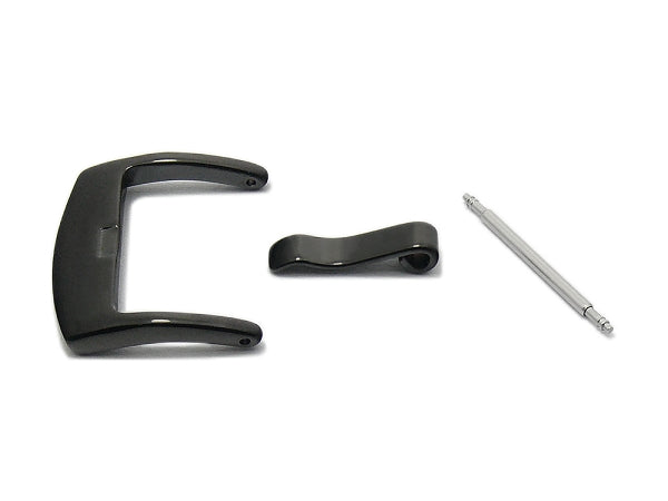 Breitdornschließe (HeBD-2018) 18mm Edelstahl schwarz poliert