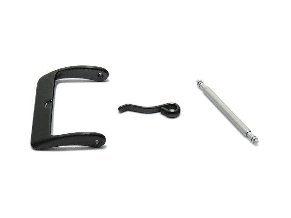 Dornschließe Standard (HeDS-2005) 22mm Edelstahl schwarz matt