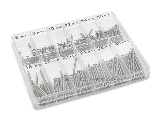 240tlg Federsteg-Sortiment 06-28mm Edelstahl Durchmesser 1,6mm Stegbreiten gerade
