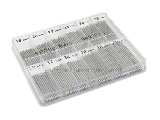 240tlg Federsteg-Sortiment 18-40mm Edelstahl Durchmesser 1,6mm Stegbreiten gerade