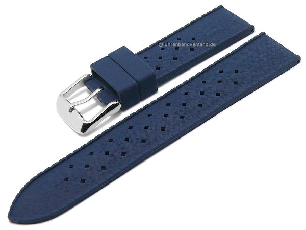 Uhrenarmband 24mm dunkelblau Silikon sportiv (Schließenanstoß 22 mm)