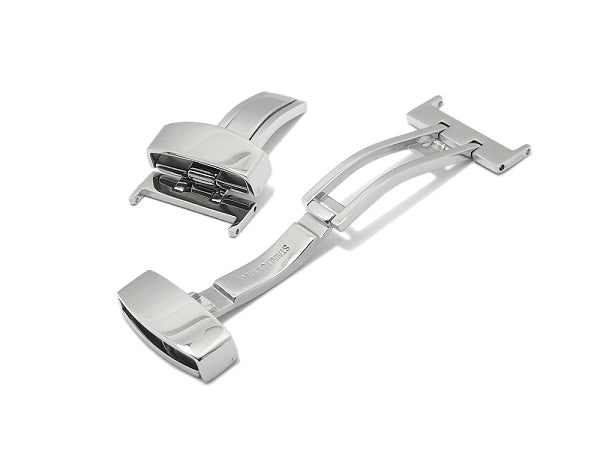 Kippfaltschließe (HeKFS-03) 20mm Edelstahl poliert für Leder-Uhrenarmbänder & mehr
