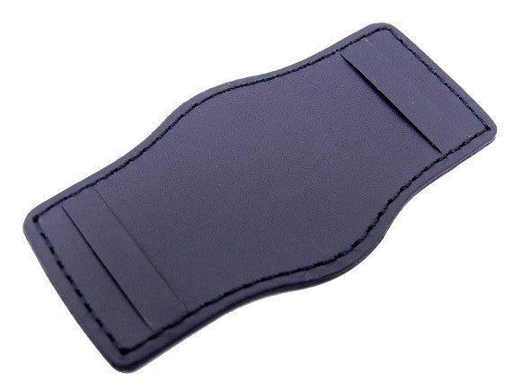 Lederunterlage für Uhrenarmbänder aus Leder 20-24mm dunkelblau abgenäht
