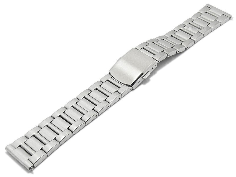 Meyhofer EASY-CLICK Uhrenarmband Cloudland 20mm Edelstahl teilweise poliert mit Faltschließe