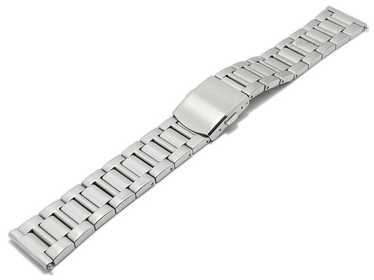 Meyhofer EASY-CLICK Uhrenarmband Cloudland 20mm Edelstahl teilweise poliert mit Faltschließe
