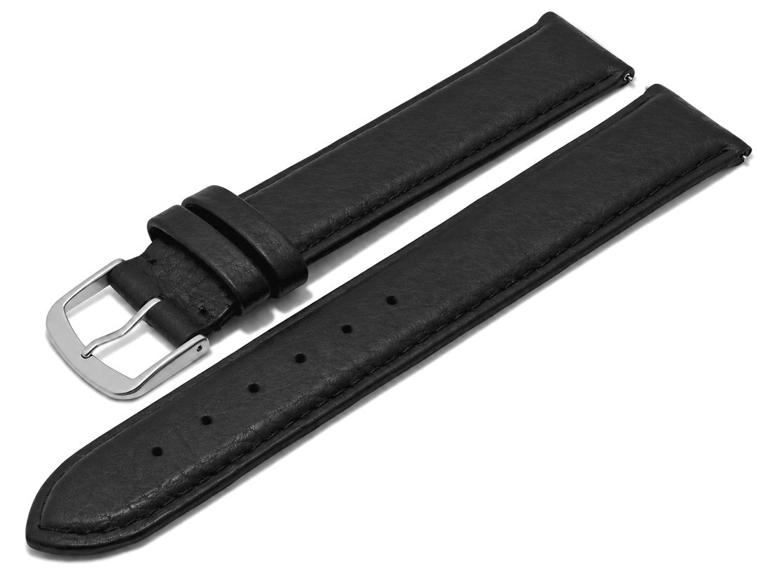 Uhrenarmband Steinaker Leder XL schwarz genarbt EASY-CLICK