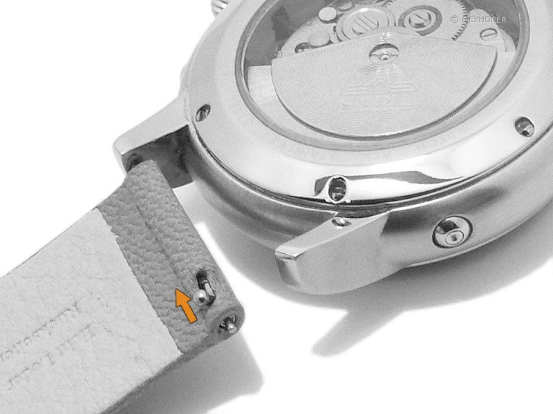 Meyhofer EASY-CLICK Uhrenarmband Zermatt 16mm hellbraun Ziegen-Leder genarbt (Schließenanstoß 16 mm)