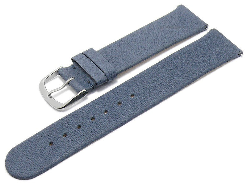 Meyhofer EASY-CLICK Uhrenarmband Zermatt 16mm mittelblau Ziegen-Leder genarbt (Schließenanstoß 16 mm)