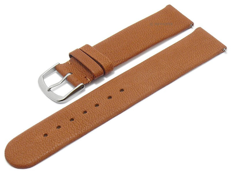 Meyhofer EASY-CLICK Uhrenarmband Zermatt 16mm hellbraun Ziegen-Leder genarbt (Schließenanstoß 16 mm)
