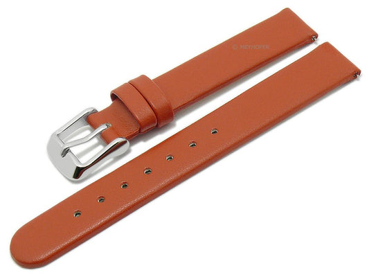 Meyhofer EASY-CLICK Uhrenarmband Grayton 14mm rostbraun aus Apfel-Fasern VEGAN seidenmatt (Schließenanstoß 14 mm)