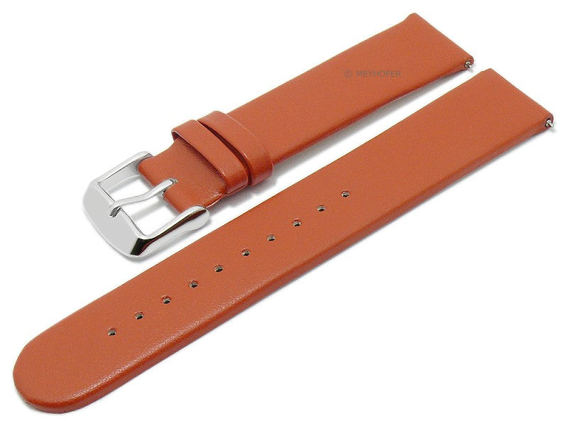 Meyhofer EASY-CLICK Uhrenarmband Grayton 16mm rostbraun aus Apfel-Fasern VEGAN seidenmatt (Schließenanstoß 16 mm)