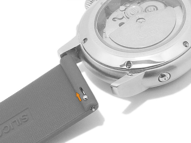 Meyhofer EASY-CLICK Uhrenarmband Coburg 20mm hellgrün Silikon glatt matt (Schließenanstoß 20 mm)