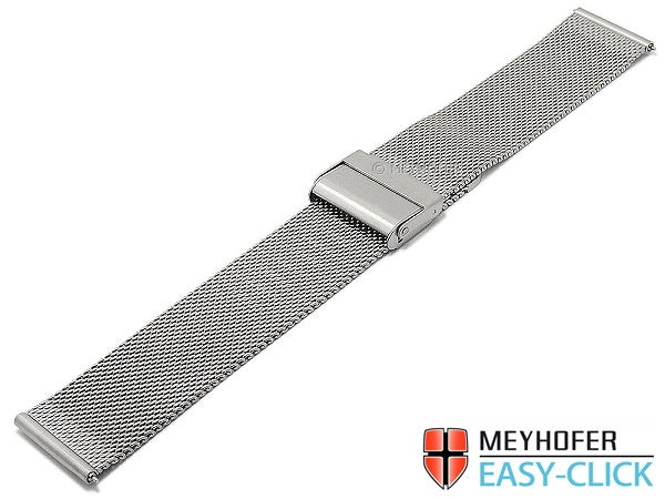 Meyhofer EASY-CLICK Uhrenarmband Dortmund 22mm Milanaise feines Geflecht matt