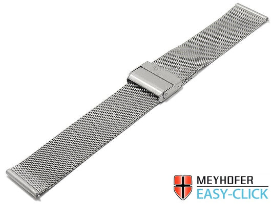 Meyhofer EASY-CLICK Uhrenarmband Dortmund 22mm Milanaise feines Geflecht matt