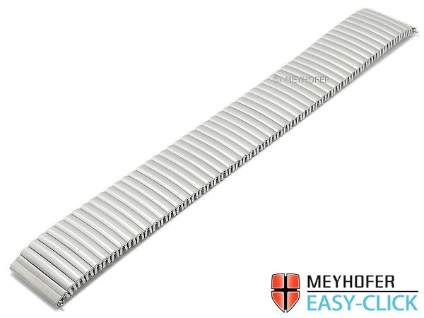 Meyhofer EASY-CLICK Uhrenarmband Krefeld 20mm Edelstahl-Zugband matt