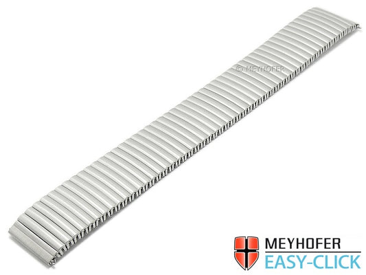Meyhofer EASY-CLICK Uhrenarmband Krefeld 20mm Edelstahl-Zugband matt