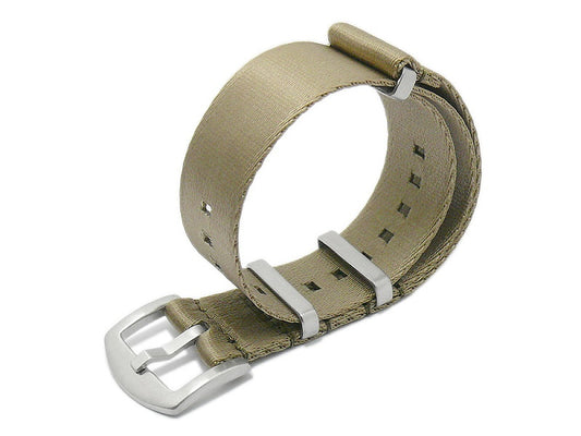 Uhrenarmband Vacaville 18mm beige Textil/Synthetik Durchzugsband im NATO-Style von MEYHOFER